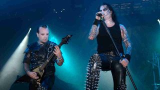 Dimmu Borgir’s Silenoz and Shagrath performing onstage at the 2007 Download festival