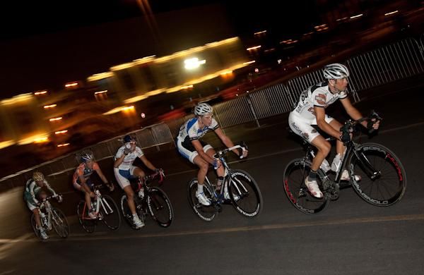 The winning break in the men' event.