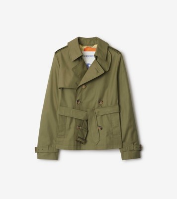 Highgrove Gabardine Trench Jacket in Wreath - Women, Cotton | Burberry® Official