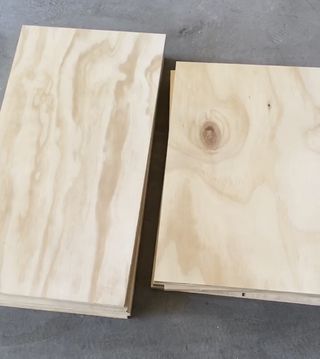 plywood for DIY nightstands