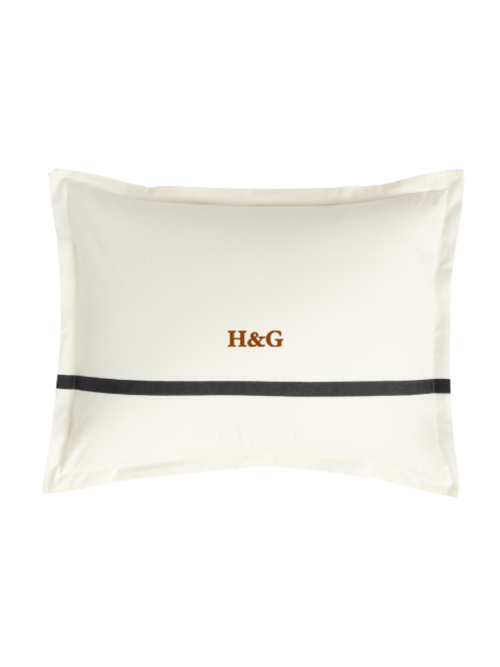 Organic Cotton Percale Tuxedo Stripe Pillow Sham (With Personalization)