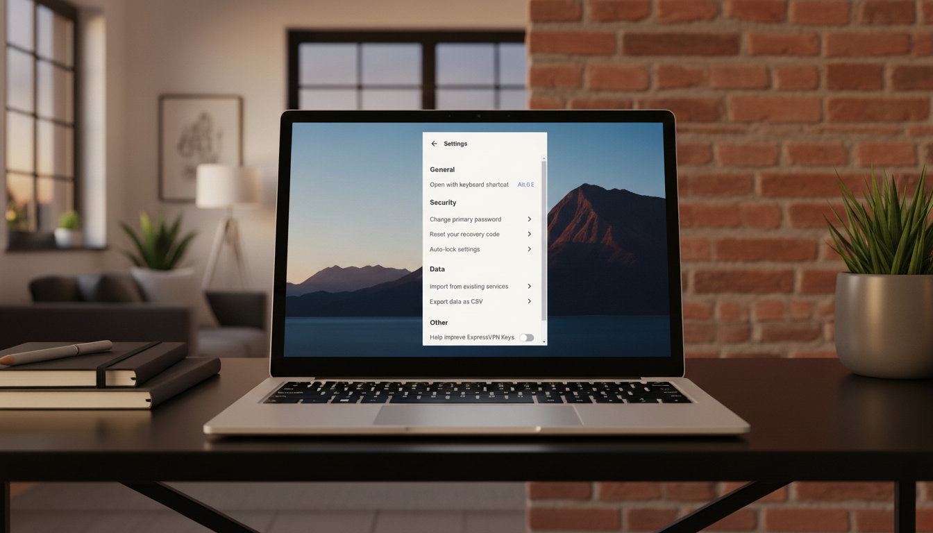 ExpressVPN Keys settings on Windows