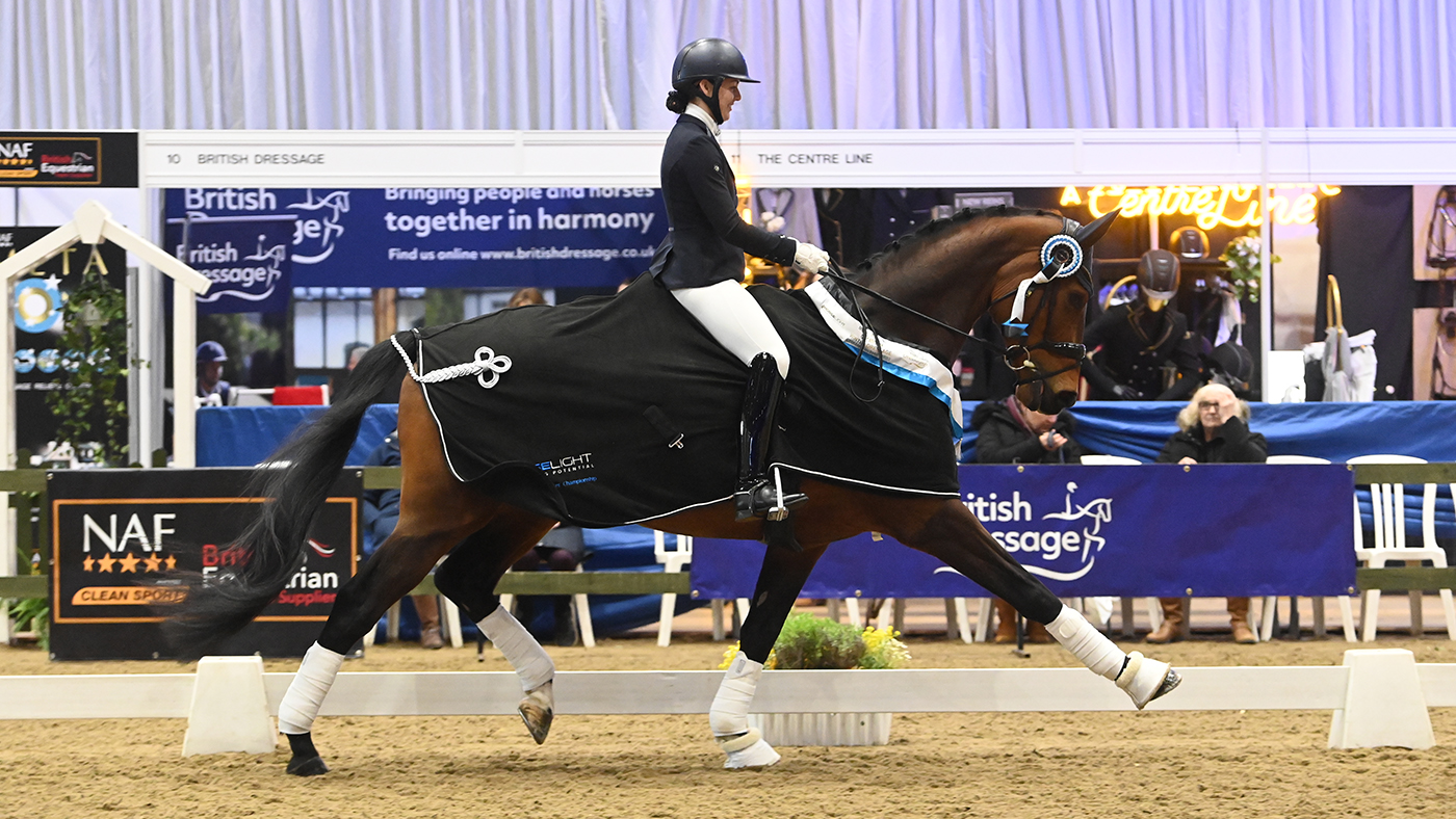 Maeve Morris and Headmore Footloose at the Winter Dressage Championships 2023