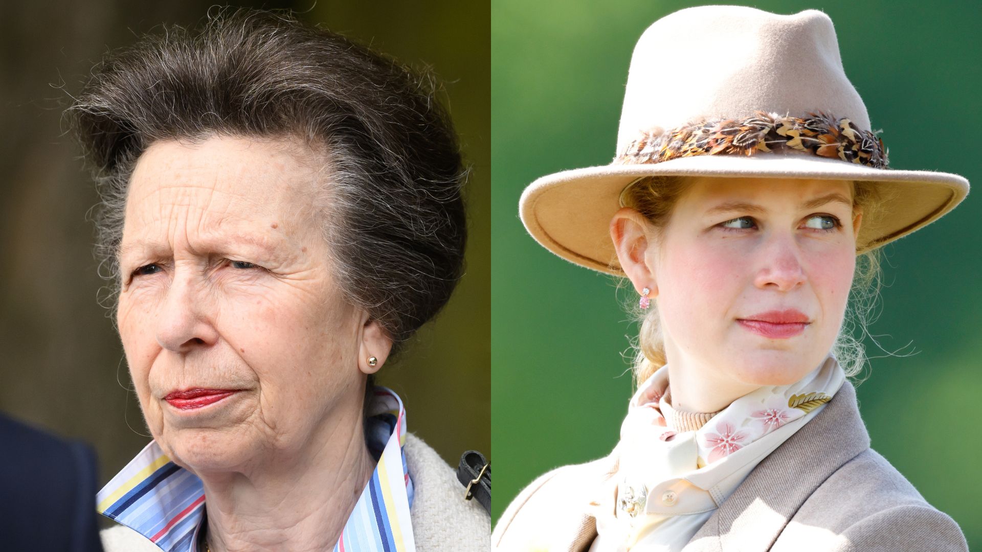 Princess Anne and Lady Louise Windsor facing incoming…