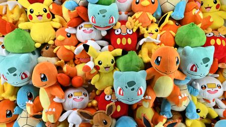 A selection of stuffed plushie Pokémon