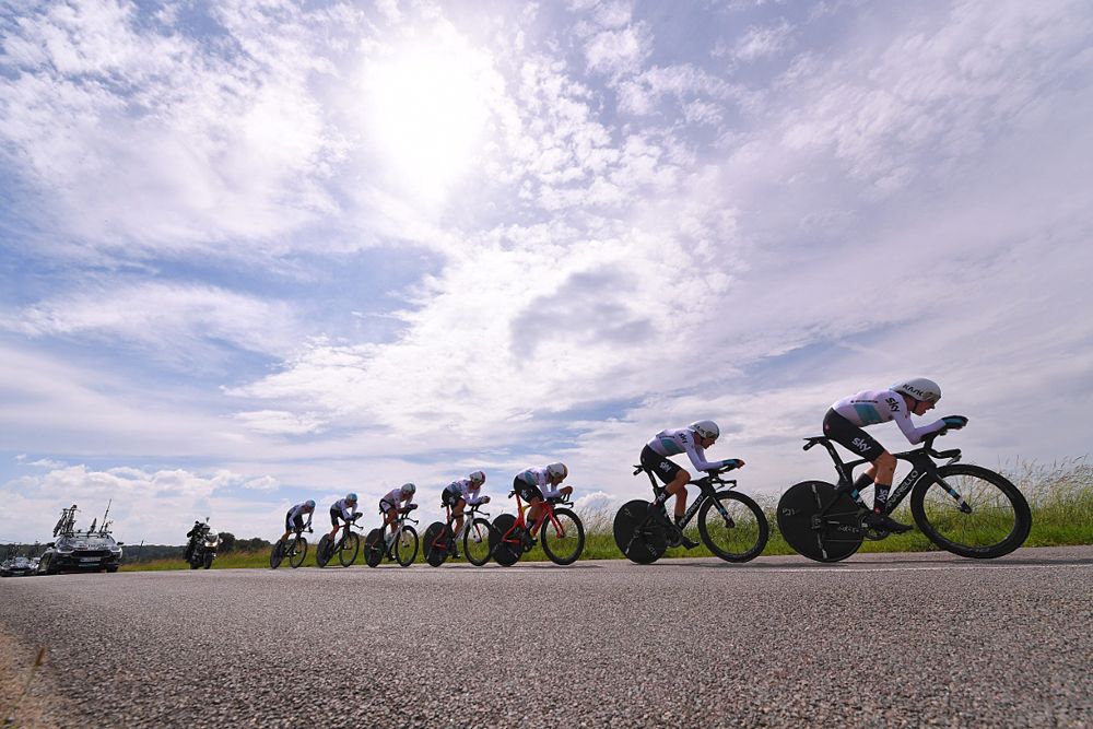Team Sky at Criterium du Dauphine stage 3 team time trial