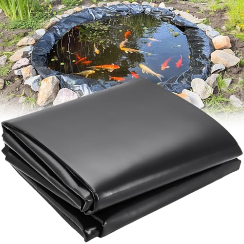 Froidesente 7 X 10 Ft Pond Liner, 20 Mil Pond Liners for Outdoor Ponds, Hdpe Pond Liner Easy Cutting Puncture Resistant, Pond Liners for Water Garden Fountain Waterfall, Koi Fish Aquaculture Pond