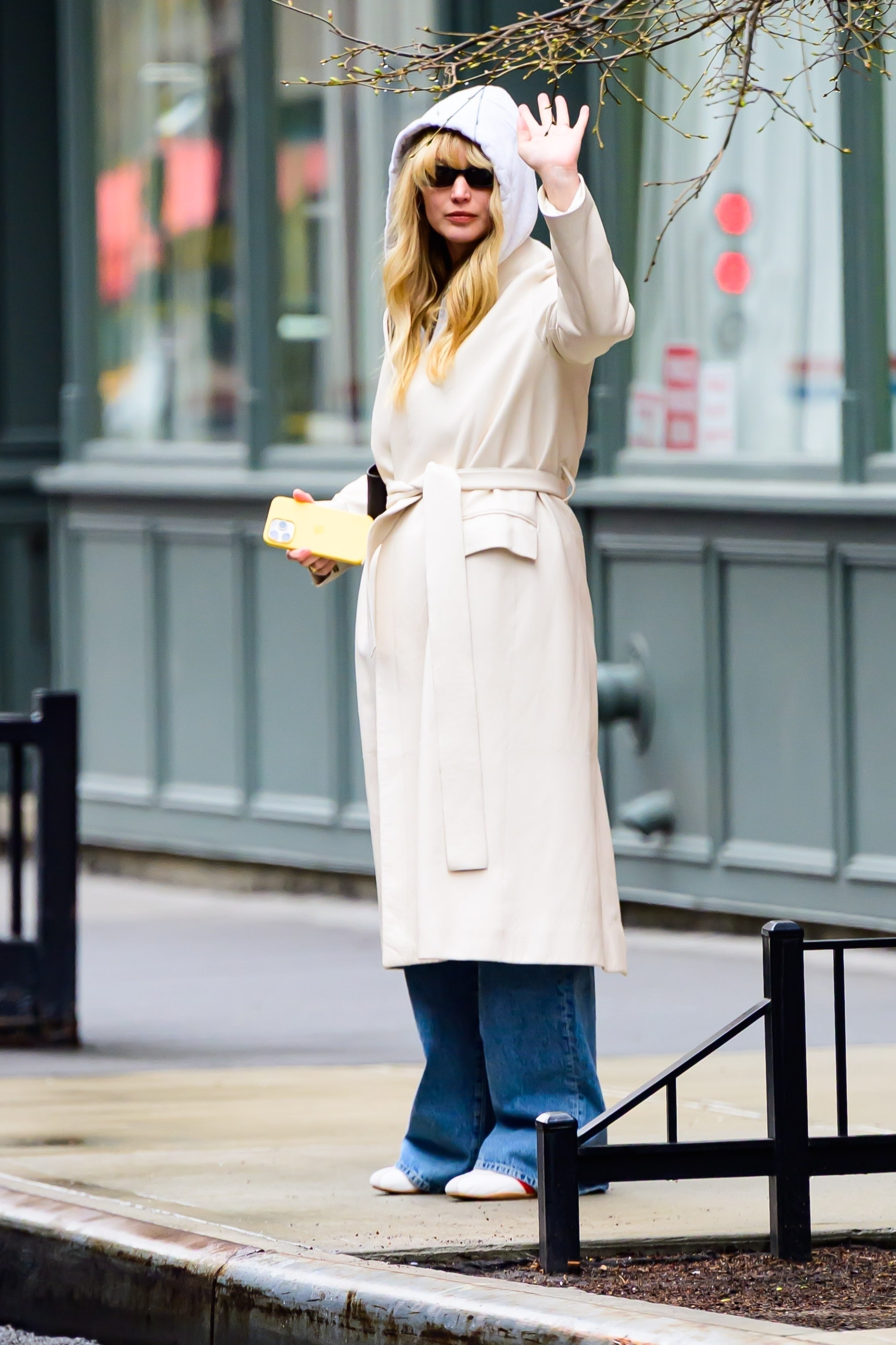 Jennifer Lawrence wearing Adidas sneakers