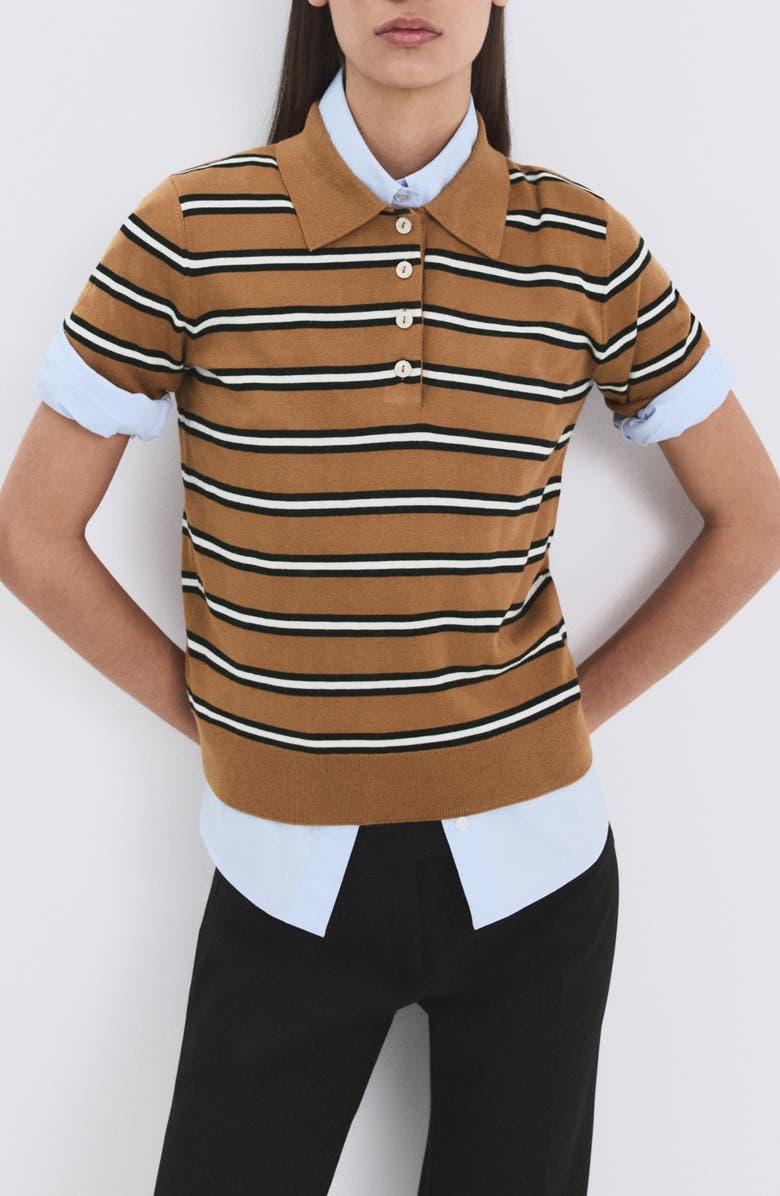 Stripe Polo Sweater