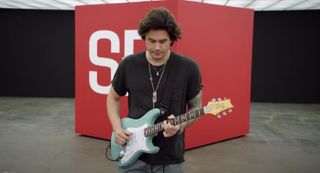 John Mayer plays his new signature PRS SE Silver Sky guitar