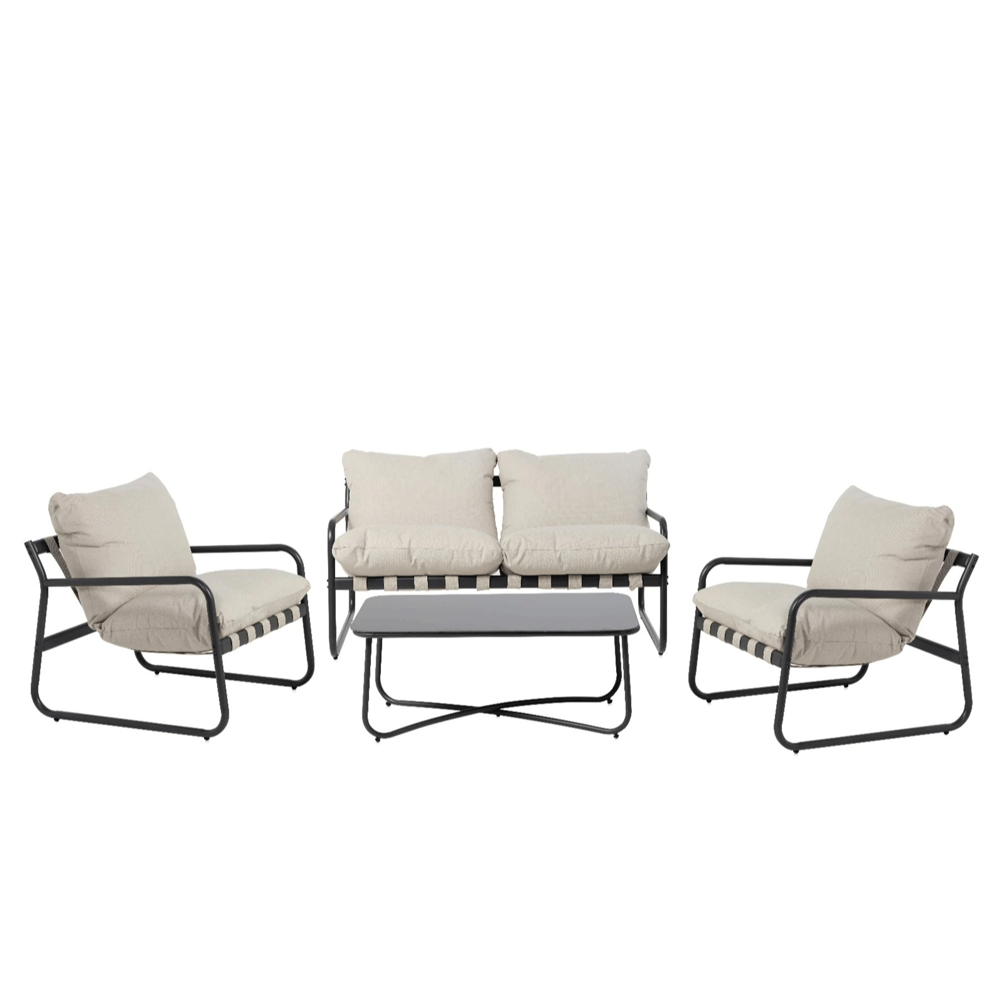White outdoor furniture set