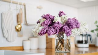 flowers in a glass vase