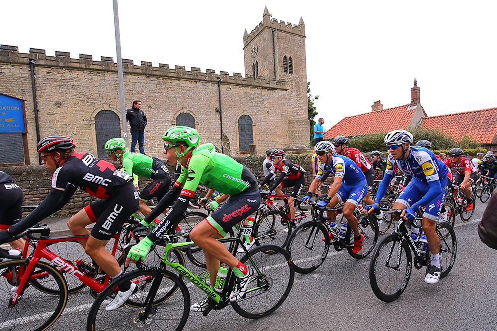 The peloton in action during stage 4 at the Tour of Britain