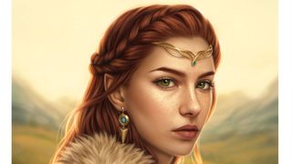 Digital painting portrait of an Elven maiden