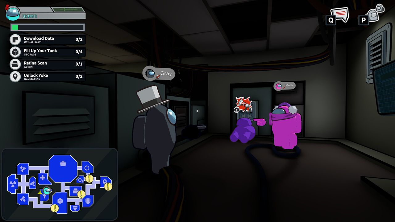 An official Steam screenshot of Among Us 3D gameplay