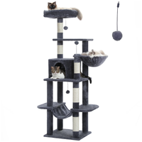 PAWZ Road 64" Cat Tree 5-Tier Sisal Scratching Post Tower | 62% off at WalmartWas $16.99 Now $63.99