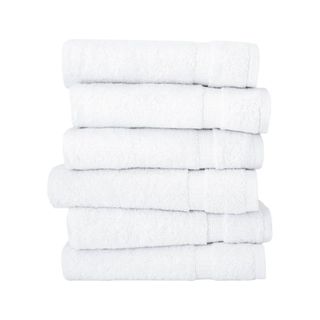 stack of white hand towels