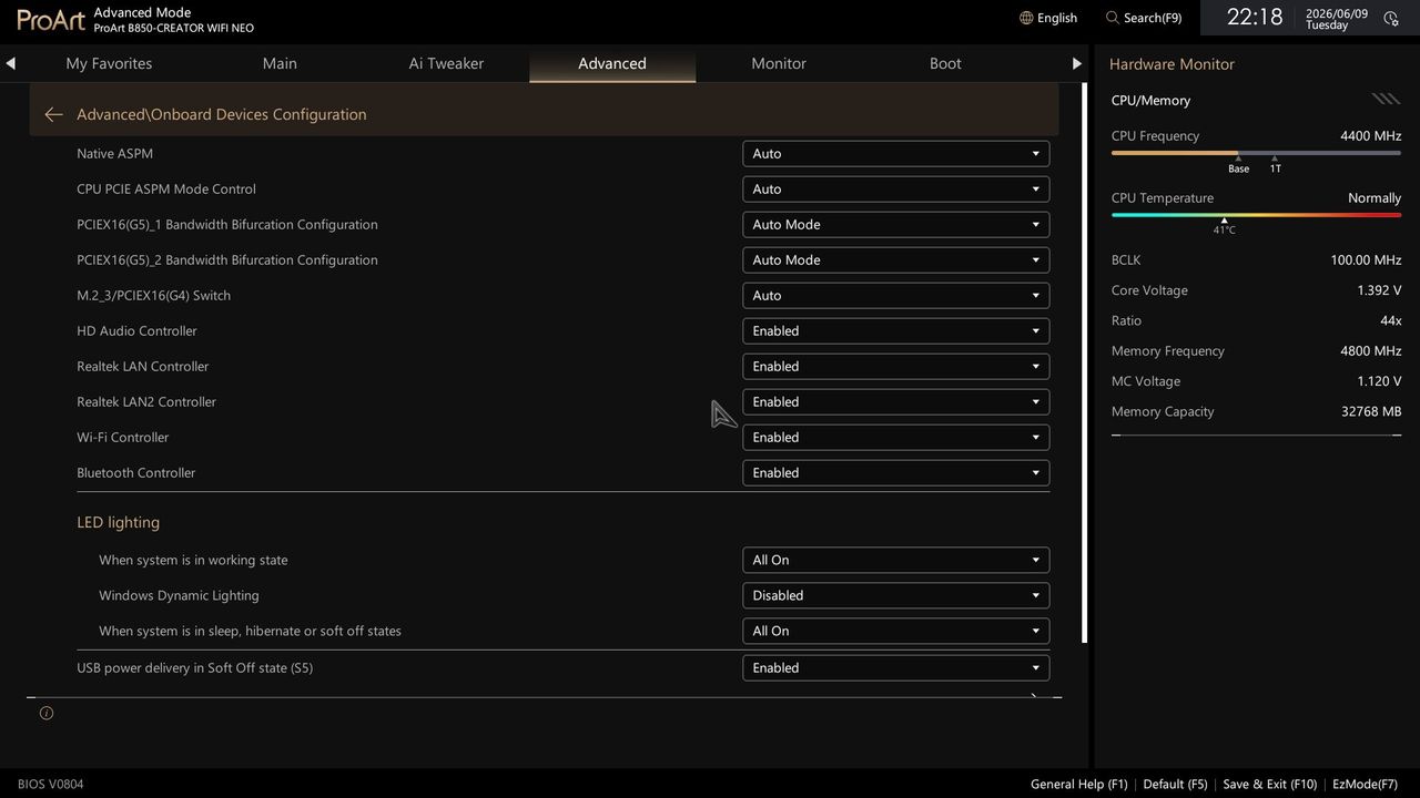 Asus B850-Creator Wifi Neo - BIOS