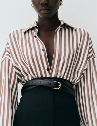 Alexander: Tencel, Chocolate Stripe X Felicity Kay