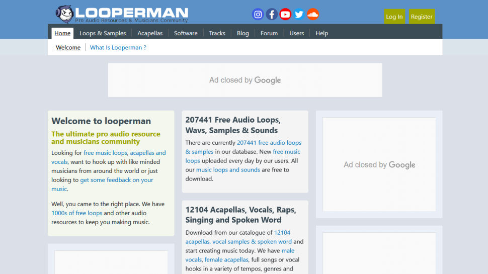 LooperMan website screenshot