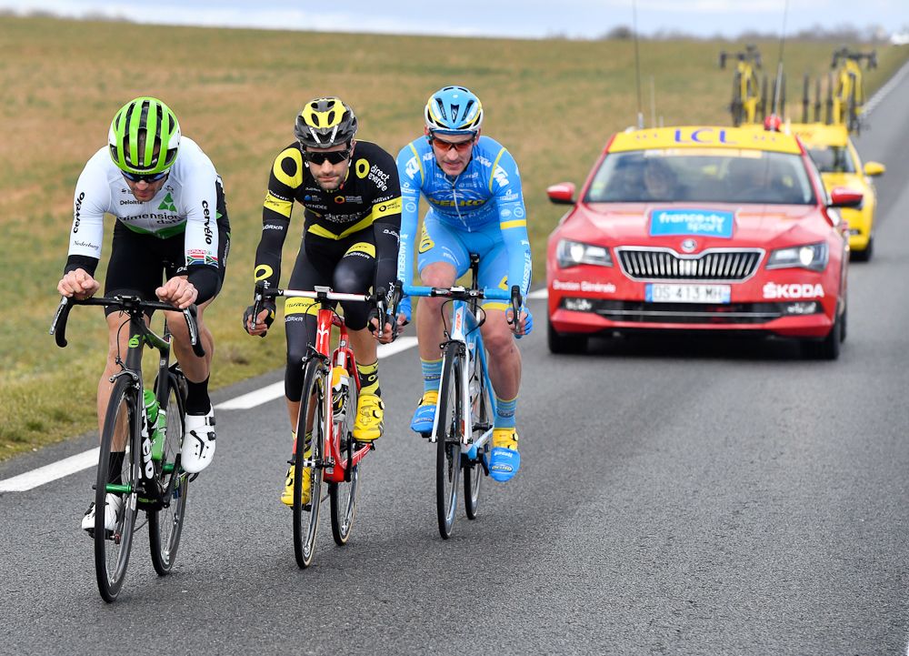 Robert Jay Thomson (Dimension Data) in the breakaway at Paris-Nice