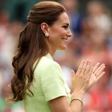 Kate Middleton at Wimbledon women's final 2023 in a green Self Portrait dress