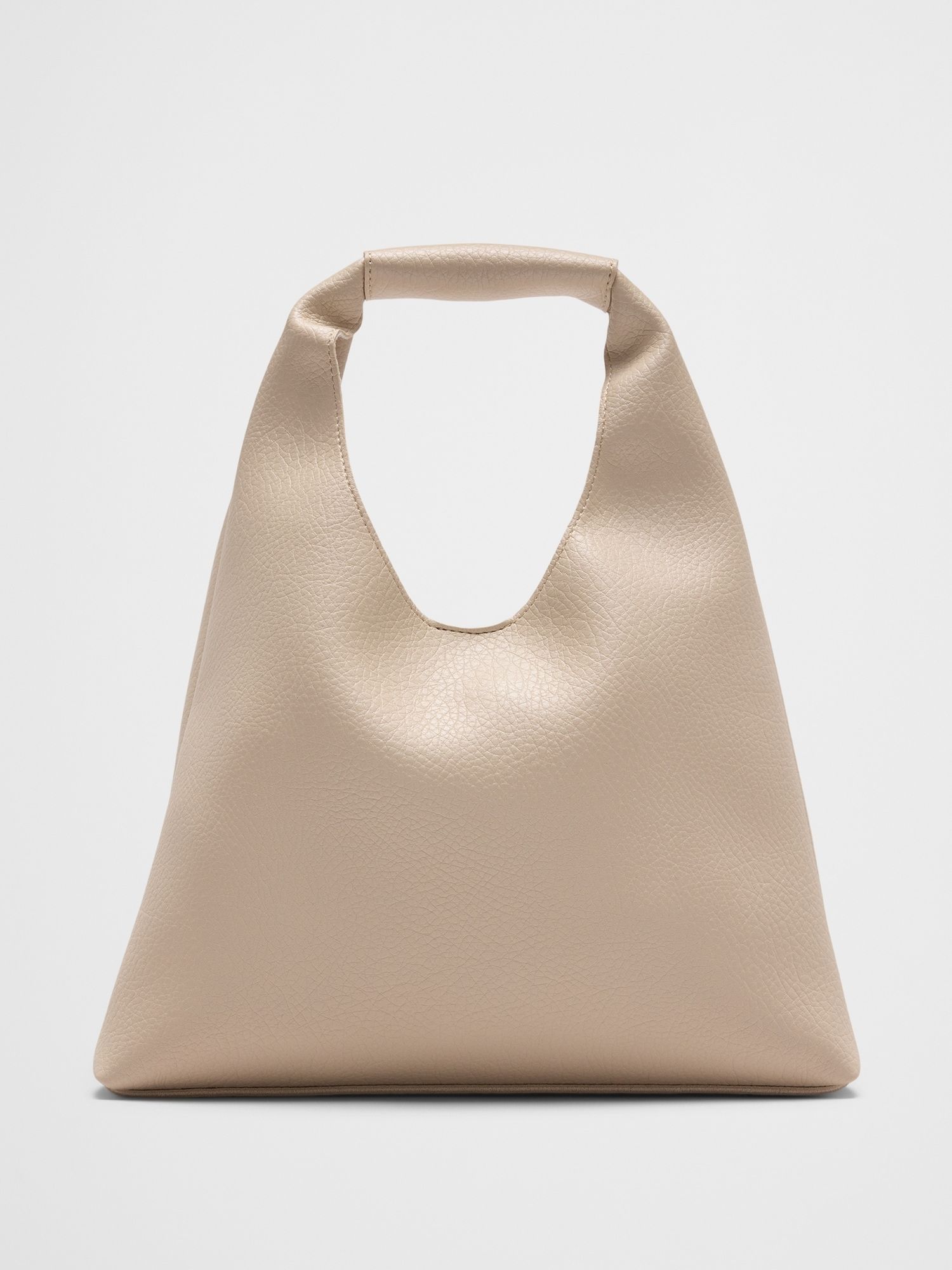 Vegan Leather Mini Slouchy Tote