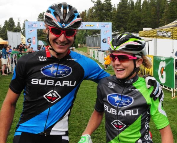JHK with wife Heather Irmiger. Both are crowned national champions.