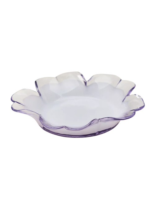 Glass Flower Trinket Dish