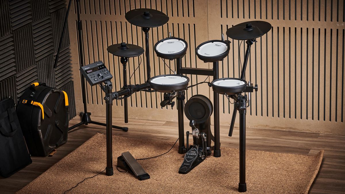 Roland TD-07KV on a light brown wooden background