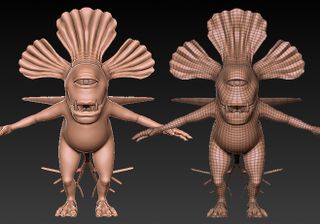 Screenshot of two 3D models in ZBrush