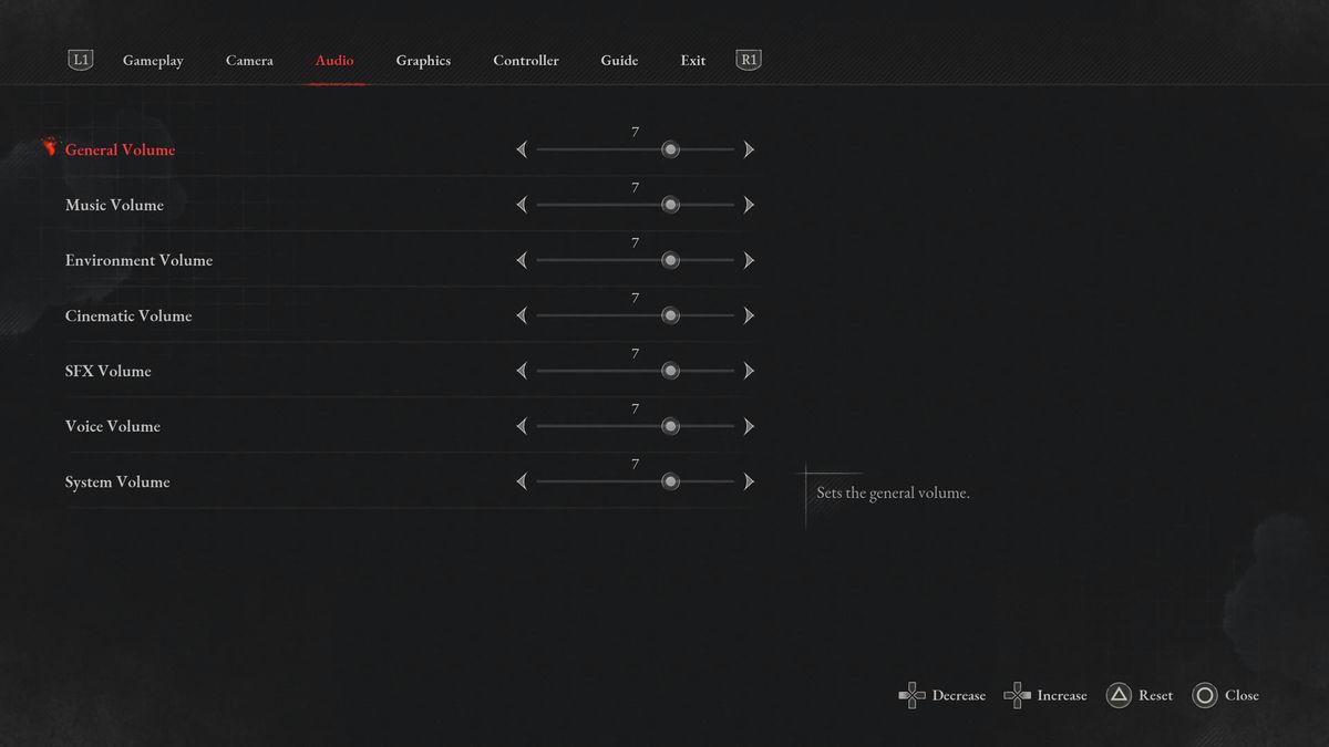 Lies of P menu screen