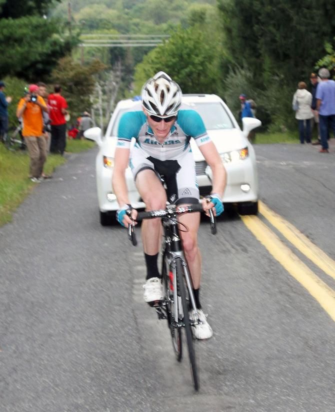 Kevin Gottlieb (Airgas Cycling) gets some points atop of the climb