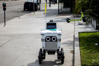 A Serve Robotics delivery robot in Los Angeles