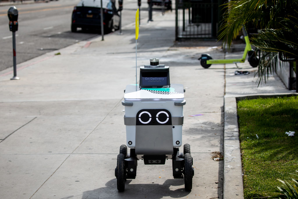 A Serve Robotics delivery robot in Los Angeles