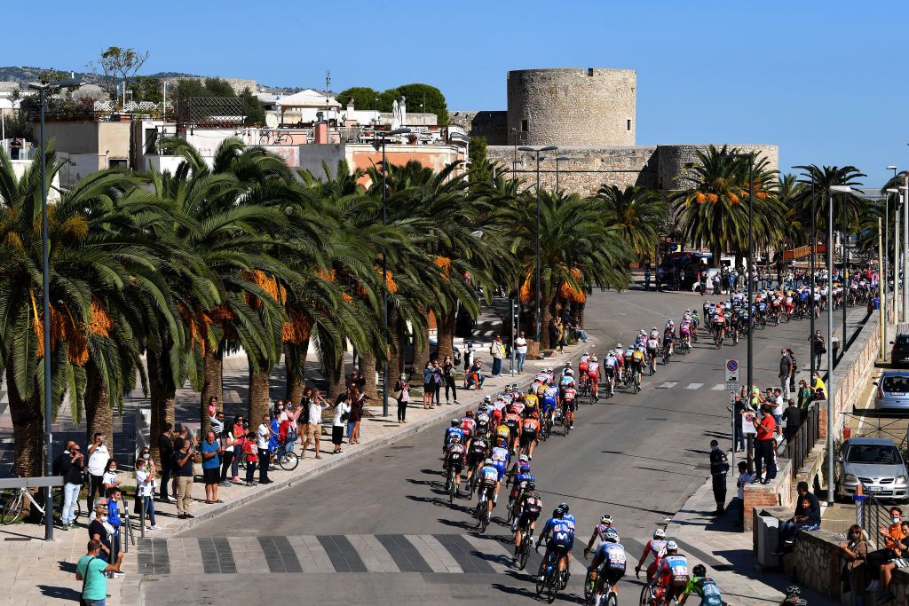 The riders head out on stage 8 of the Giro d'Italia