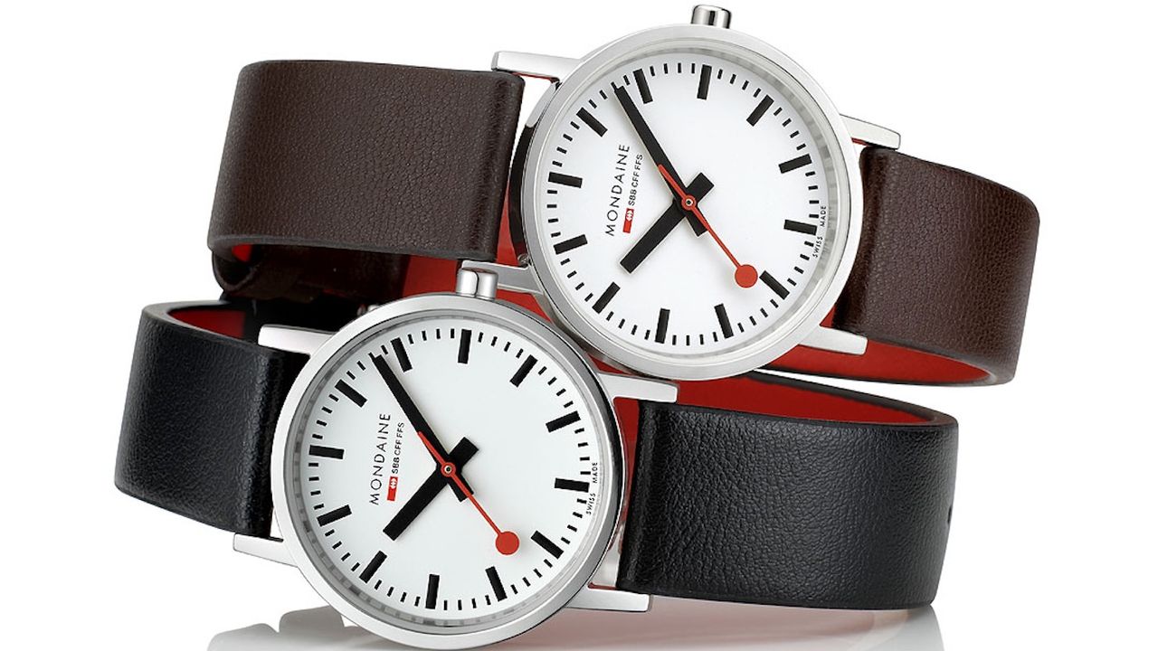 Mondaine classic watches with vegan grape straps