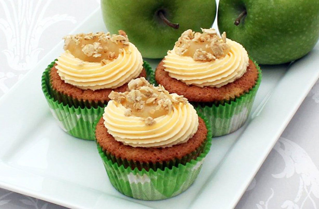 Apple crumble cupcakes