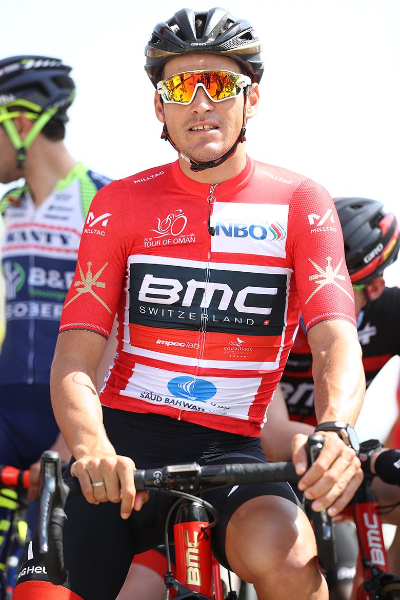 Greg Van Avermaet (BMC) in the red jersey at the Tour of Oman.