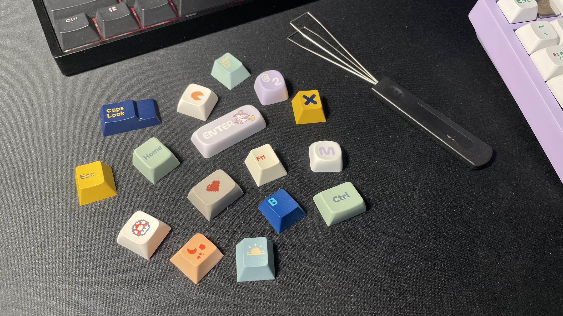 Types of keycaps for gaming, typing, and coding