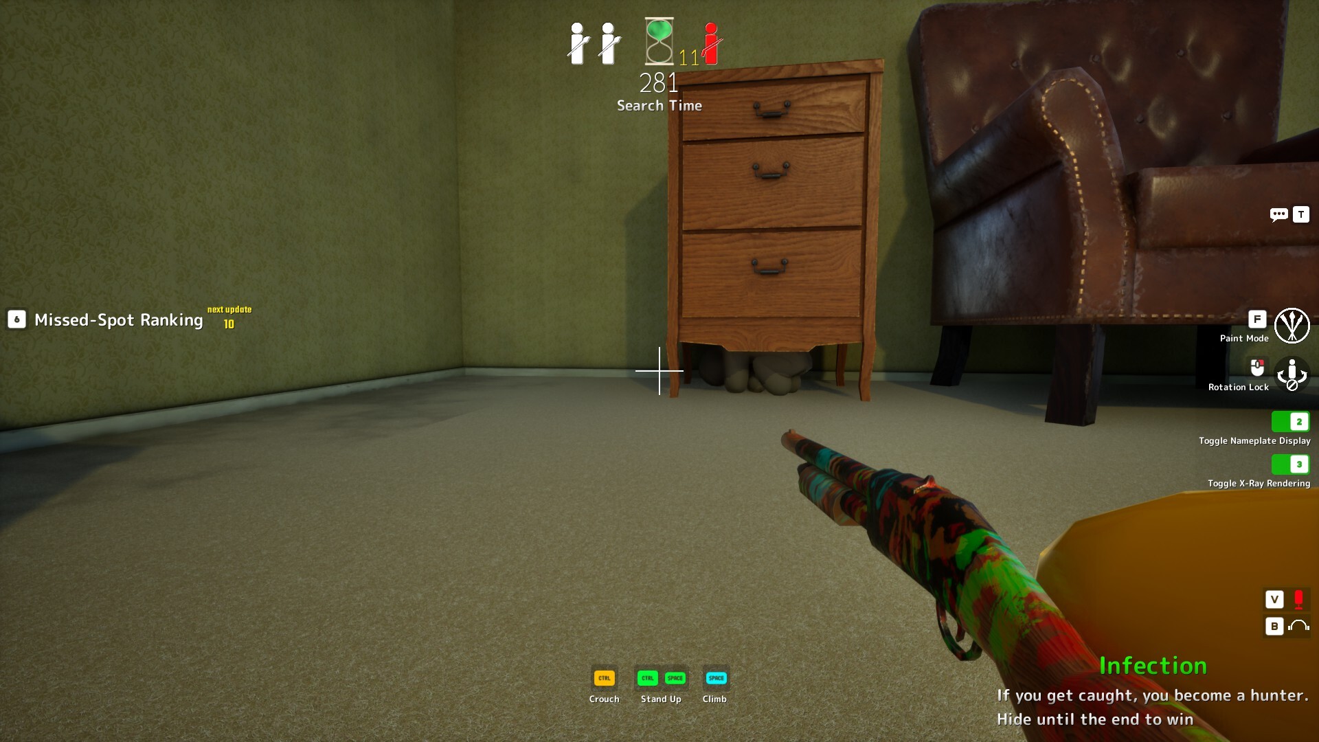 Meccha Chameleon hiding spots screenshots