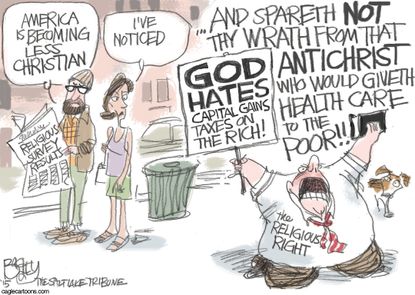 Editorial cartoon U.S. Religion