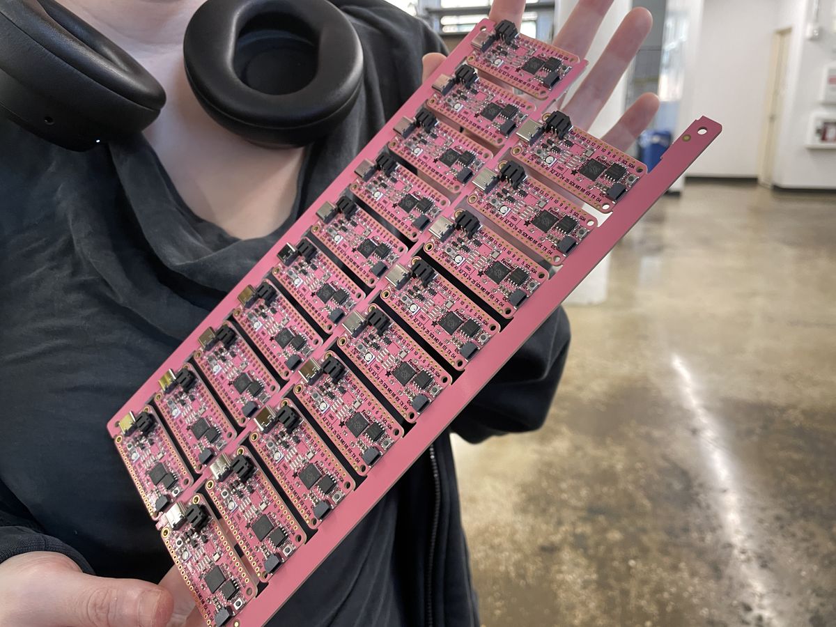 Pink PCBs from Adafruit