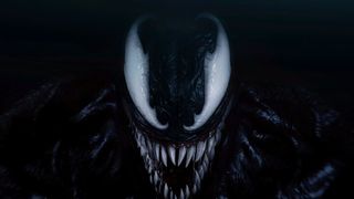 Venom smiling into camera
