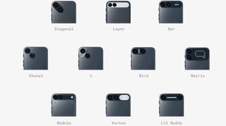 A selection of possible camera designs for the Small Android Phone project