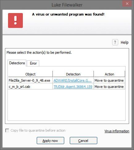 Avira Antivirus 2015 virus found