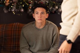 Has Leah found out something relating to Mason Chen-Williams in Hollyoaks?