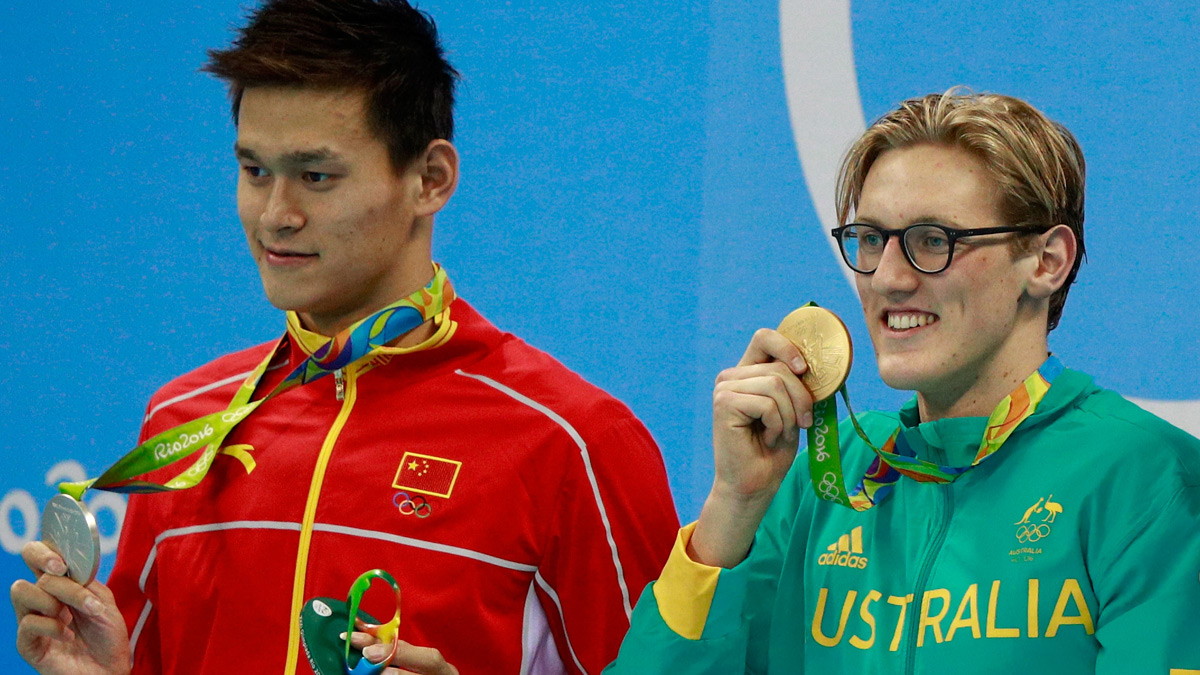 Sun Yang of China and Mack Horton of Australia