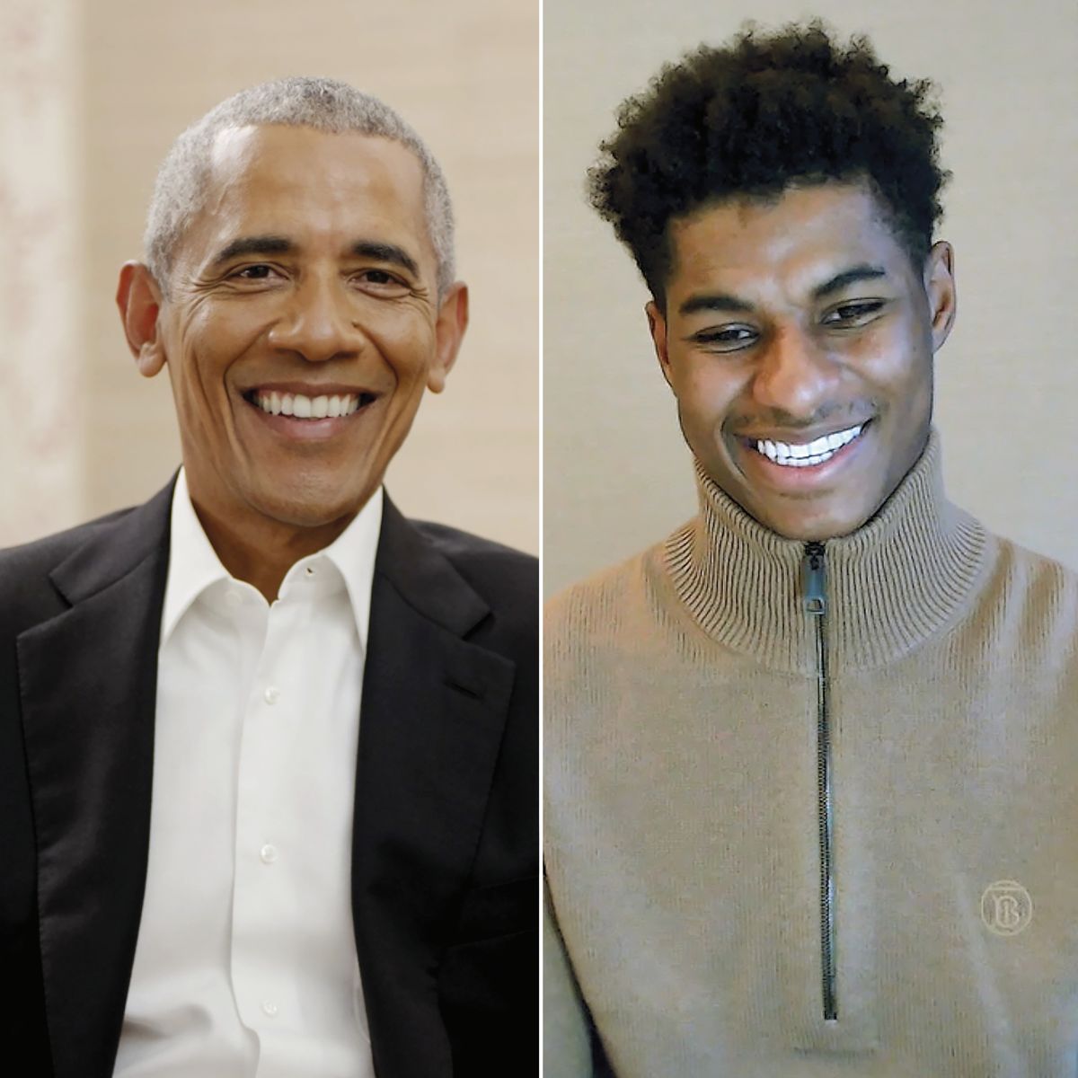 President Obama in conversation with Marcus Rashford