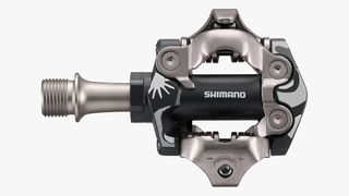 A top down view of the Shimano GRX SPD pedal